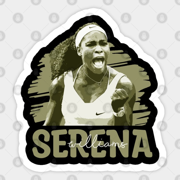 serena tennis williams Sticker by Nwebube parody design